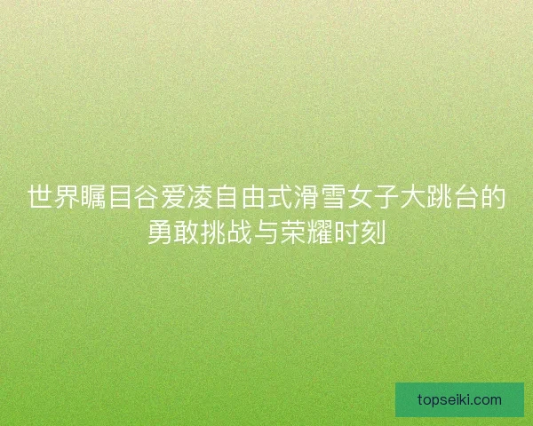 世界瞩目谷爱凌自由式滑雪女子大跳台的勇敢挑战与荣耀时刻